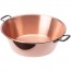 Copper jam pan / bowl 15" / 37cm with cast iron handle - Confiturier - Le Parfait