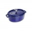 Oval cast iron cocotte 13" / 33 cm - intense blue - Fundamentals - Staub