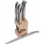 Wooden block with 6 laguiole stainless steel steak knives - Laguiole - Jean Dubost