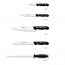 Set of one block, 4 knives for kitchen and one sharpening stee Arcos