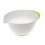 White and green plastic mixing bowl 9" / 24 cm with non-slip base - Patisserie - Ibili