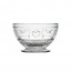 Transparent glass round bowl on stand baroque patterns 9 oz / 27 cl - Set of 6 - Lyonnais - La Rochère