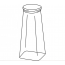 Oil and vinegar replacement R62468 bottle large format for set of 4 pieces Ref 62465  - Hyperluxe - Lacor