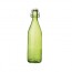 Green glass bottle 34 oz / 1 L 3 x 3 x 13" / 8 x 8 x 32 cm - Giara - Bormioli Rocco