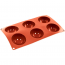 Flexible silicone mold - 6 half-spheres