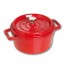 Round cast iron cocotte 10.2" / 26 cm - cherry red - Vitamins - Staub