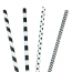 Straight stripes black and white straw in  0.6 x 20cm / 7.8" - Sold by 200 - Decorated straws - AZ boutique