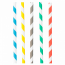 Straight stripes coloured straw 0.8 x 23.5cm / 9" - Sold by 100 - Decorated straws - AZ boutique