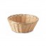 Round polypropylene bread basket 8" - wicker aspect