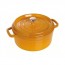 Round cast iron cocotte 9.4" / 24 cm - yellow mustard - Vitamins - Staub