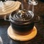 Round cast iron cocotte 4.7" / 12cm - black - Fondamentales 