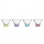 Transparent and multicolor ice cream cup 13 oz / 37.5 cl - Set of 4 - Ypsilon - Bormioli Rocco
