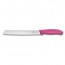Bread knife 21cm / 8.3" blade with pink synthetic handle - swissclassic - victorinox