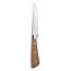 Steak knives stainless steel mirror finish wooden handle 23cm/9" - Set of 6 - Montblanc - Comas