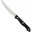 Steak knives stainless steel mirror finish black handle 23.5cm/9" - Set of 12 - Eco - Comas