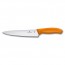 Carving knife with 19cm / 7.48" blade and orange synthetic handle - swissclassic - victorinox