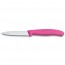 Paring knife with 3 inch serrated blade and pink synthetic handle - swissclassic - victorinox