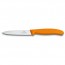 Paring knife with 10cm / 3.94" smooth blade and orange synthetic handle - swissclassic - victorinox