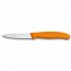 Paring knife with 8cm / 3.15" smooth blade and orange synthetic handle - swissclassic - victorinox