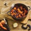 Round casserole dish 12,6" / 32cm "stone style" cast aluminium - glass lid 