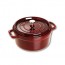Round cast iron cocotte 10.2" / 26 cm - grenadine red - Vitamins - Staub