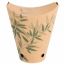 Brown cardboard French fries cup 12oz / 360ml 2x5" (6.7x12.5cm) green leaves patterns - Feel Green - AZ Boutique