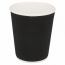 Black double wall wavy cardboard cup 8 oz / 240 ml for hot drinks - Set of 25 - Disposable gobelets - AZ Boutique