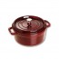 Round cast iron cocotte 9.4" / 24 cm - grenadine red - Vitamins - Staub