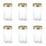 Set of 6 glass terrine jars 35oz / 1000g with 110mm screw lid - Familia Wiss - le parfait