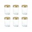 Set of 6 glass terrine jars 26oz / 750g with 100mm screw lid - Familia Wiss - le parfait