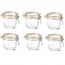 Set of 6 glass terrine jars 18oz / 500g with 100mm airtight gaskets - super - le parfait