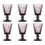 Aubergine stem wine glass 8.1oz / 24cl - Abeille - Set of 6
