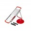 Stainless steel red mandoline 16 x 5 x 2" / 40 x 13.5 x 5.5 cm 2 removable cutting blade units 0.1 and 0.4" / 2 and 10 mm - Vivaldi - Bron Coucke