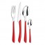 Red 24 pieces cutlery set - 2mm thick 18/0 stainless steel - Eclat rouge - Amefa
