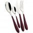 24 pieces cutlery set 18/10 stainless steel - garnet red ABS handle - Gioia - Bugatti