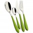 24 pieces cutlery set 18/10 stainless steel - apple green ABS handle - Gioia - Bugatti