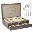 48 pieces cutlery set 18/10 stainless steel with wood box - Pradel Excellence - Miroir