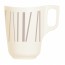 Beige zenix mug 10oz / 30cl with taupe-coloured scattered stick design - Intensity - Arcoroc