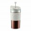 Insulated plastic travel mug double wall white cream 11.8oz / 35cl - Travel Press - Bodum