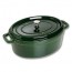 Oval cast iron cocotte 12.2" / 31 cm - basil green - Vitamins - Staub