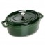 Oval cast iron cocotte 13" / 33 cm - basil green - Vitamins - Staub