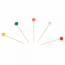 Coloured ball head picks 2.4" / 6.5 cm assorted bamboo - Decoration - AZ boutique