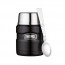 Stainless steel insulated food flask 47cl / 16oz matte black - King - Thermos