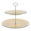 Cake shelf 2 levels gold 10" X 12" - Height 10" - Buffet - Cosy & Trendy