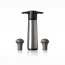 Brushed steel vacuum pump + 2 bottle stoppers - Vacu Vin