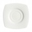 Porcelain round tea saucer 6" / 15cm with square geometric patterns - Satinique - Chef & Sommelier