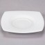 Porcelain white square saucer 6" / 15cm with straight lines pattern - Ginseng - Chef & Sommelier