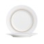 White round flat porcelain saucer 4.7" / 12.5cm with grey pattern - Ginseng - Chef & Sommelier