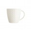 Porcelain white coffee cup / mug 3,4oz / 10cl with square geometric patterns - Satinique - Chef & Sommelier