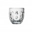 Transparent glass expresso cup geometric patterns 3 " / 10 cl - Set of 6 - Troquet - La Rochère